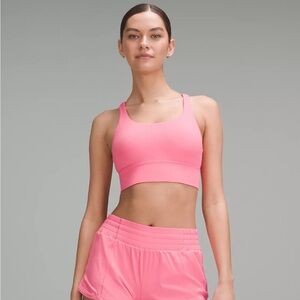 Lululemon energy longline bra medium impact Sakura pink